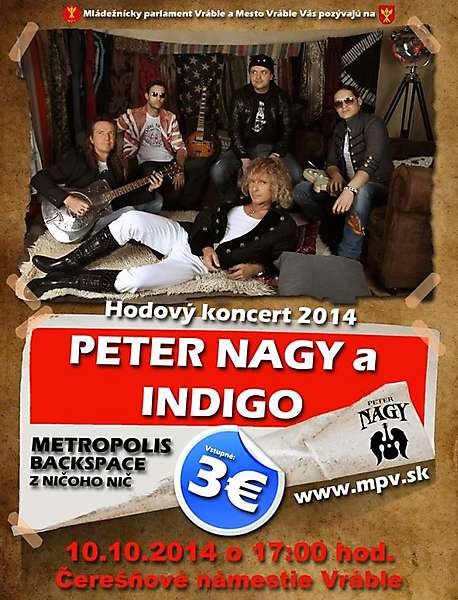 Legenda Peter Nagy vystúpi spolu s kapelou INDIGO už v októbri vo Vrábľoch